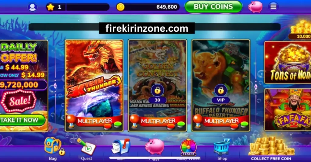 Fire Kirin APK Gameplay Scene