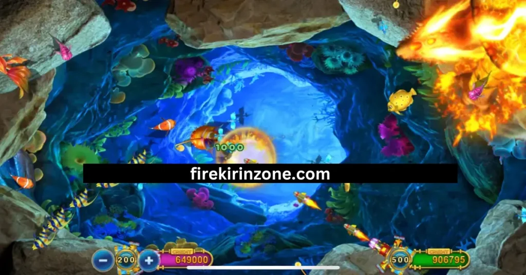 Fire Kirin Interface with blue water theme